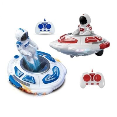 KidWiz Astro Craft RC Bumper UFO Set with 2 Players, Astronaut Ejection, and Mist Spray Effect