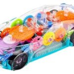 Transparent Gear Car with 3D Flashing Lights and Bump & Go Action