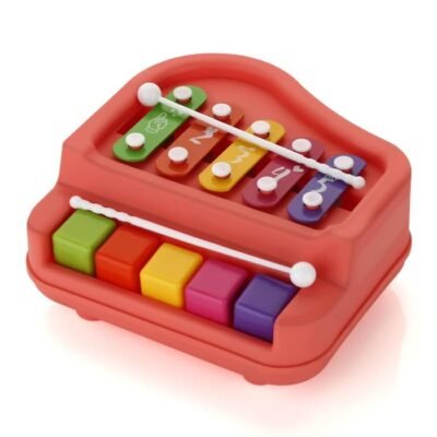 KidWiz 2-in-1 Musical Xylophone Piano Toy for Toddlers with Mallets and Colorful Keys
