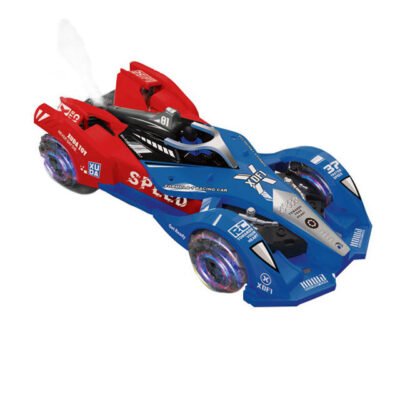 Blue and Red RC Stunt Car with Lights and Water Spray Function Remote Control Drift Racing Car Toy for Kids with LED Lights High Speed RC Drift Stunt Car Blue Color