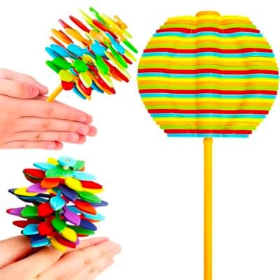 KidWiz Rainbow Spinning Lolipop Fidget Toy for Stress Relief and Anxiety
