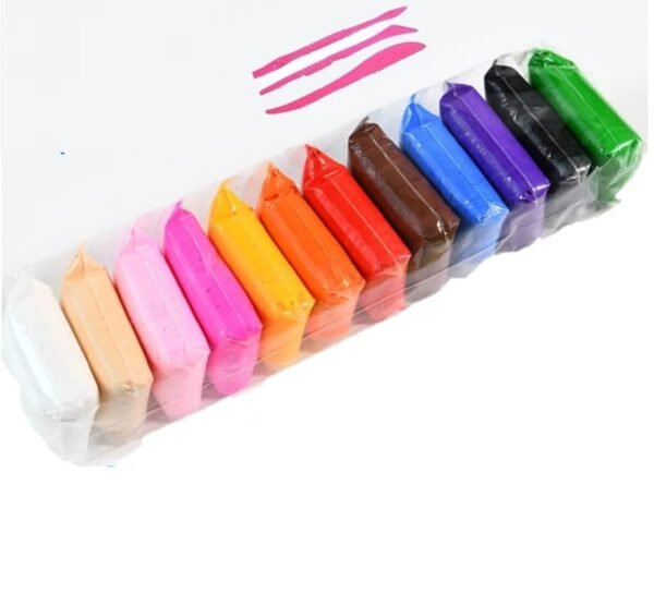 KidWiz 12 Colors Super Light Air Dry Clay Set with Modeling Tools for Kids DIY Art and Craft