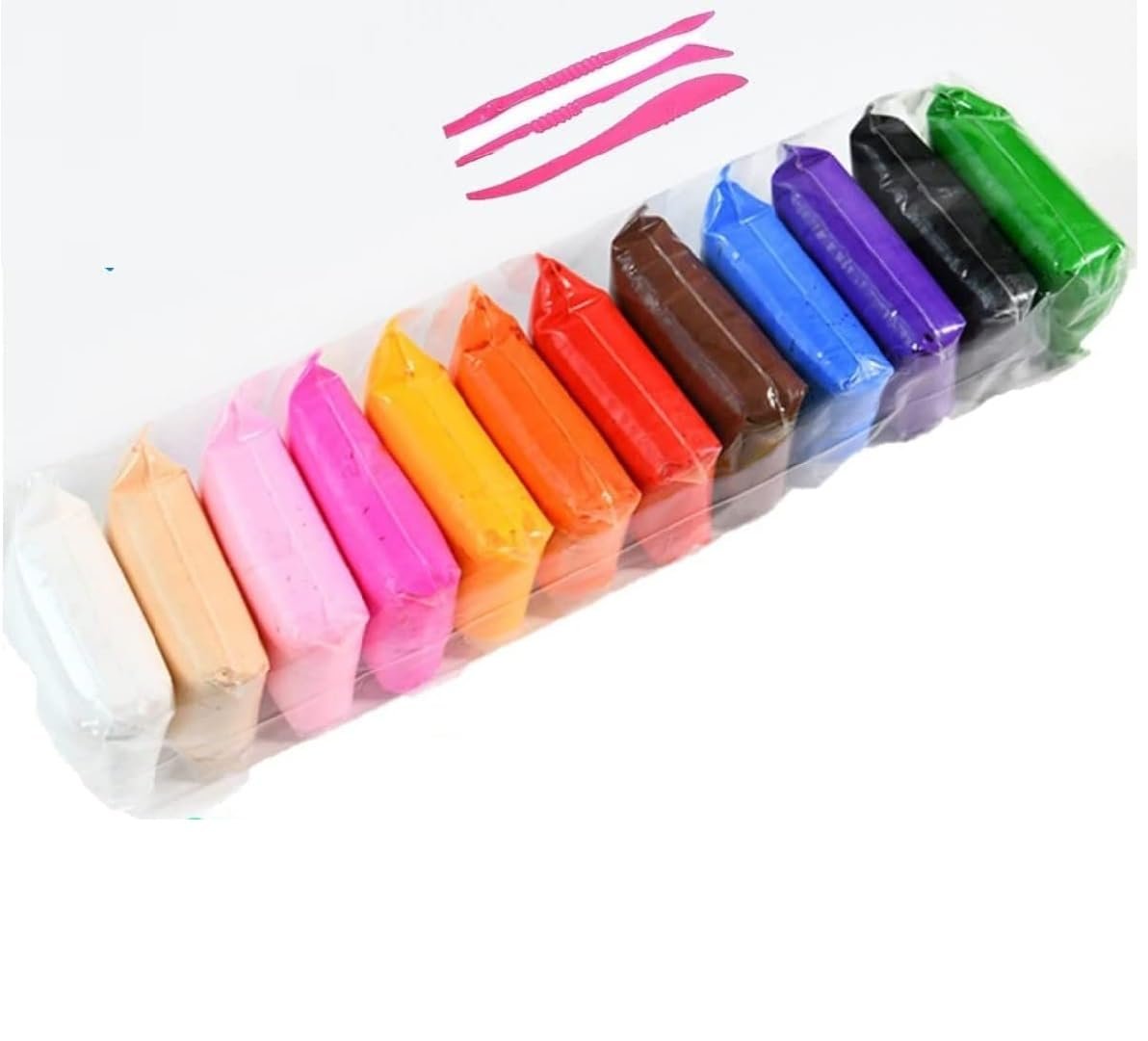 KidWiz 12 Colors Super Light Air Dry Clay Set with Modeling Tools for Kids DIY Art and Craft