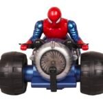 KidWiz Spider-Man Stunt Spin Motorcycle with 360 Degree Rotation and LED Lights