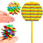 KidWiz Rainbow Spinning Lolipop Fidget Toy for Stress Relief and Anxiety