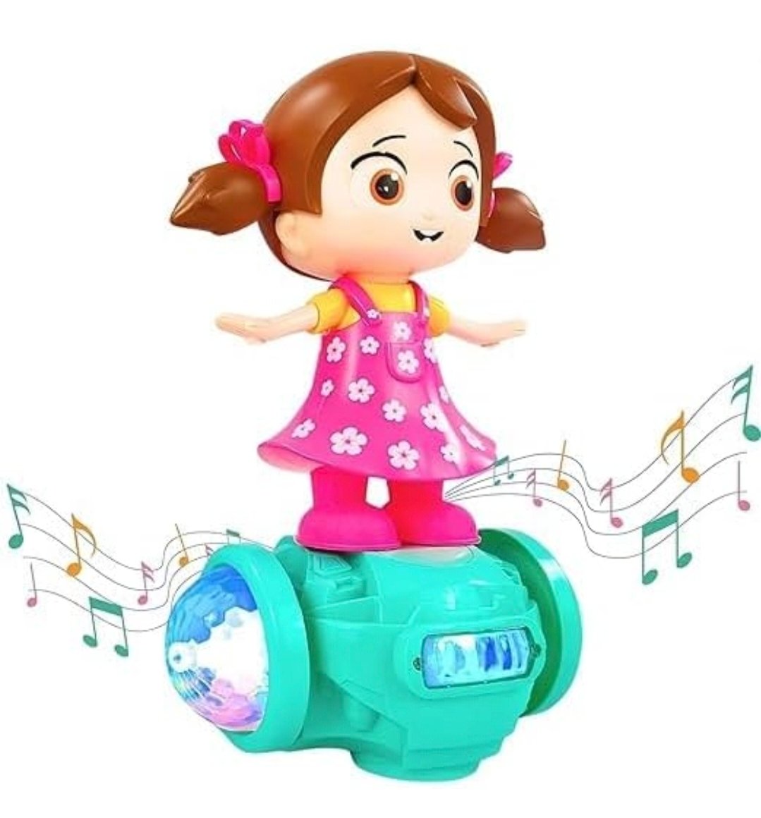 KidWiz Musical Dancing Girl Doll on Balance Scooter with 3D Flash Lights and Music