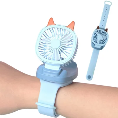 Folding Wrist Mini Fan for Kids, Rechargeable Fan Mini Portable Fan