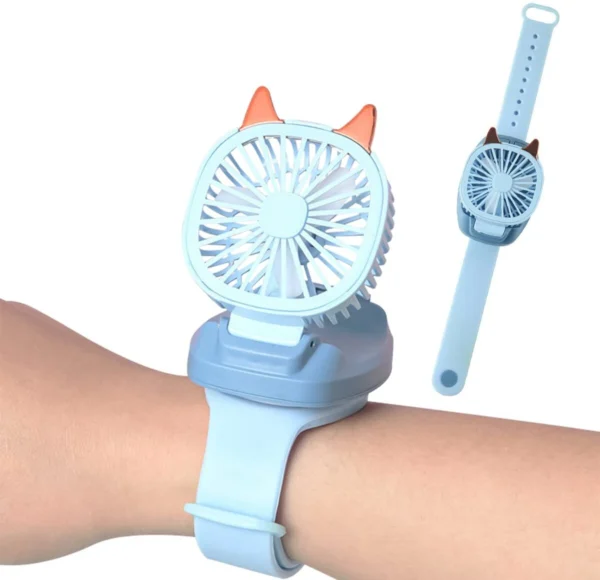 Folding Wrist Mini Fan for Kids, Rechargeable Fan Mini Portable Fan